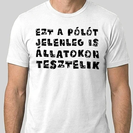 Férfi Alap póló - Állat teszt... (Színezhetö)