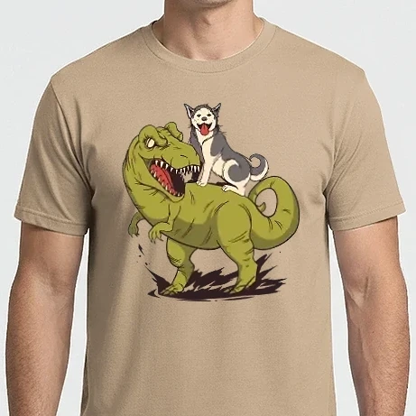 Férfi Imperial póló - Husky dinosaur