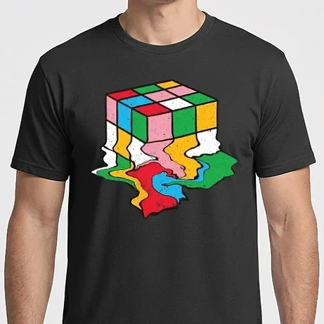 Férfi Imperial póló - Olvadó Rubik kocka