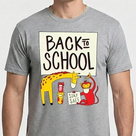 Férfi Imperial póló - Back To School Állatok