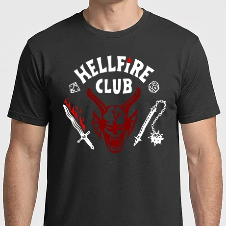 Férfi Imperial póló - színezhető Stranger Things Pokol Tűze Club Hellfire Club