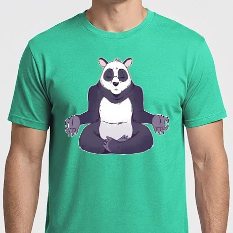 Férfi Imperial póló - Panda Meditálás