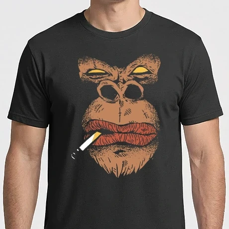 Férfi Imperial póló - Gorilla Fej Cigivel