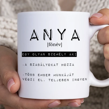 Fehér bögre - Anya