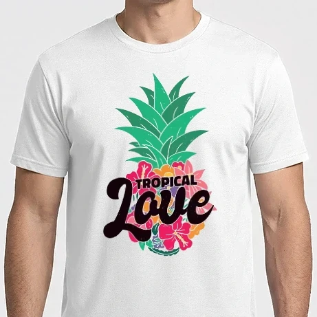 Férfi Imperial póló - Tropical Love Ananász