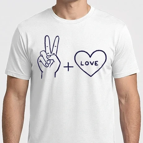 Férfi Imperial póló - Peace + Love