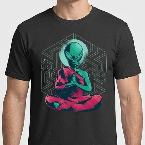 Férfi Imperial póló - Alien Meditálás