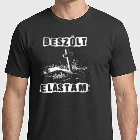 Férfi Imperial póló - Beszólt elástam fehér