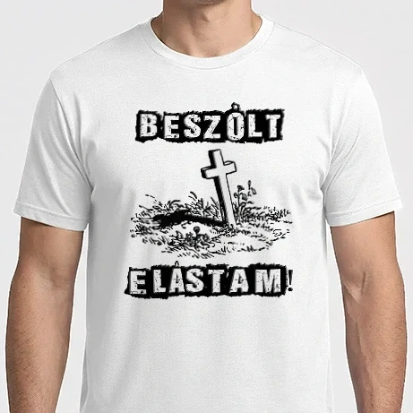 Férfi Imperial póló - Beszólt elástam fekete