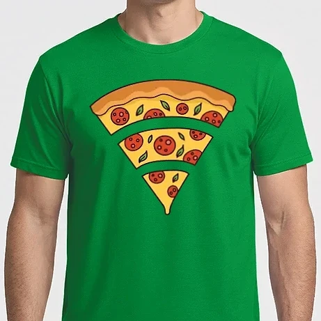 Férfi Imperial póló - Pizza Szelet Wifi