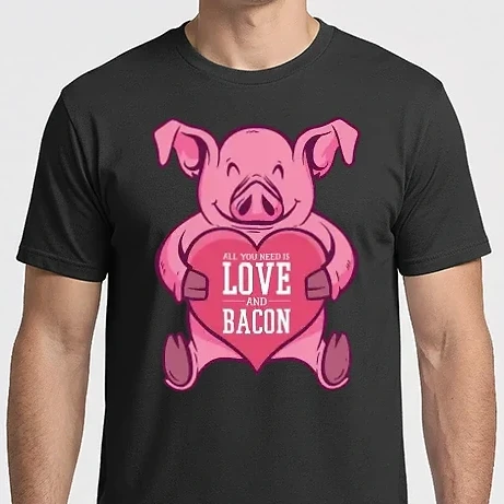 Férfi Imperial póló - All you need is love and bacon