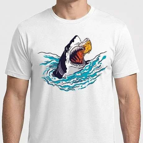 Férfi Imperial póló - Cápa Pizza