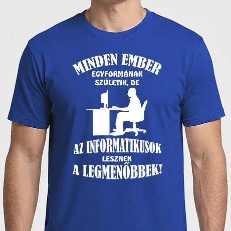 Férfi Imperial póló - Informatikus fehér