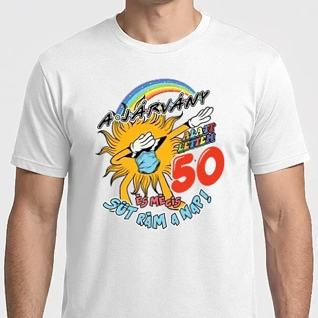 Férfi Imperial póló - Optimista szülinapos 50 éves