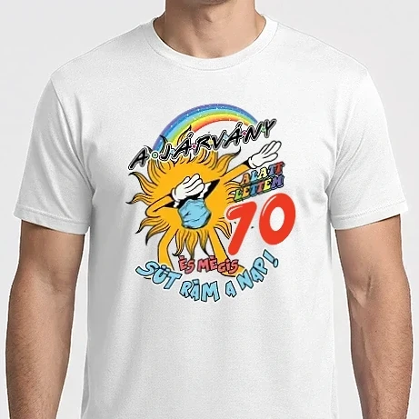 Férfi Imperial póló - Optimista szülinapos 70 éves