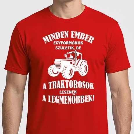 Férfi Imperial póló - Traktoros fehér