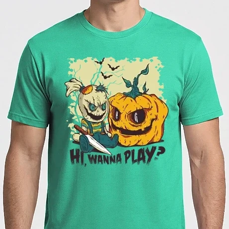 Férfi Imperial póló - Akarsz játszani? Halloween