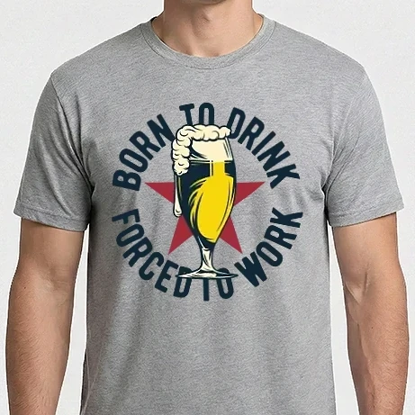Férfi Imperial póló - Born To Drink