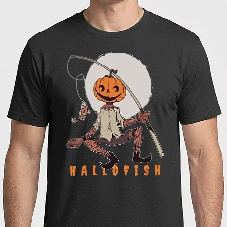Férfi Imperial póló - Hallofish - Horgász Halloween