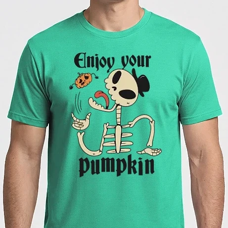 Férfi Imperial póló - Enjoy your pumpkin Csontváz