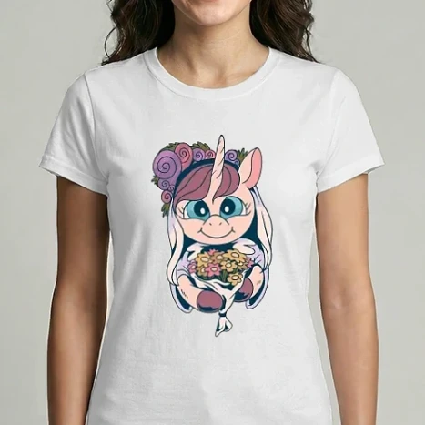 Női Imperial póló - Unikornis Menyasszony