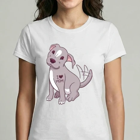 Női Imperial póló - Pitbull - I Love Mom