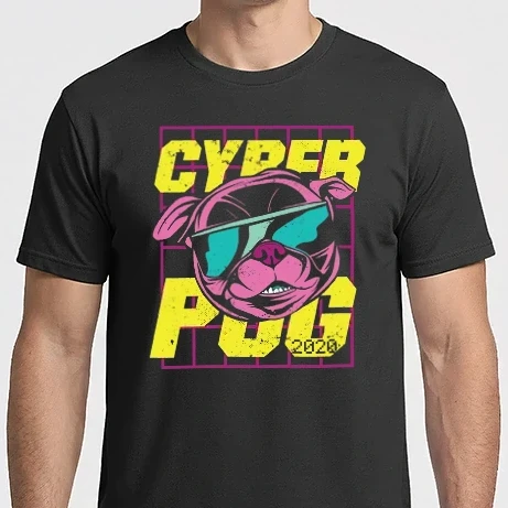 Férfi Imperial póló - Cyber Pug Mopsz