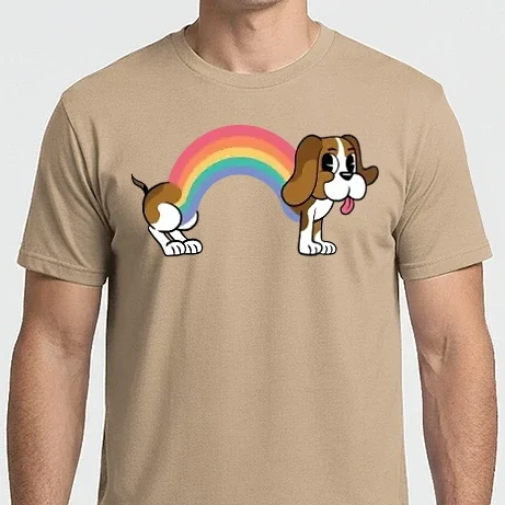 Férfi Imperial póló - Beagle Szivárvány