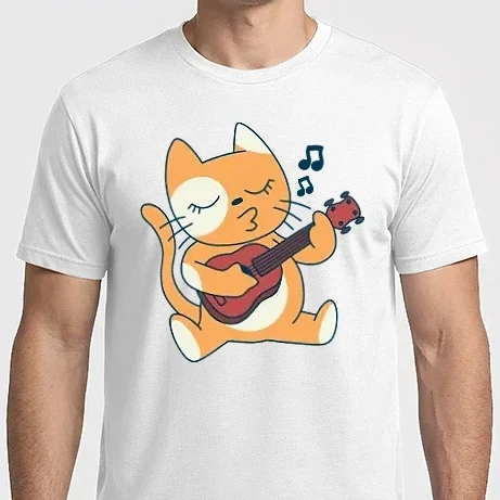 Férfi Imperial póló - Cica Ukulele Gitár