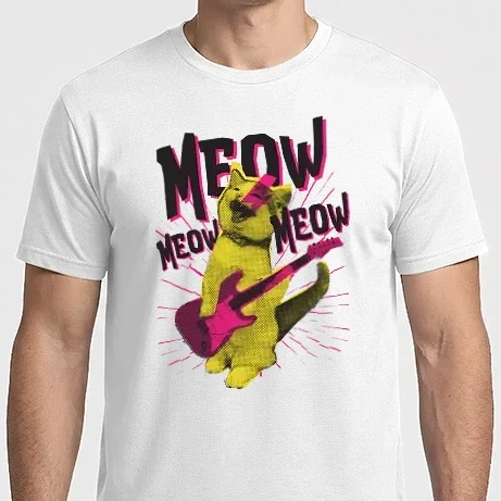 Férfi Imperial póló - Rocker Cica Meow
