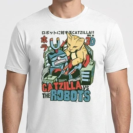 Férfi Imperial póló - Catzilla Vs Robots