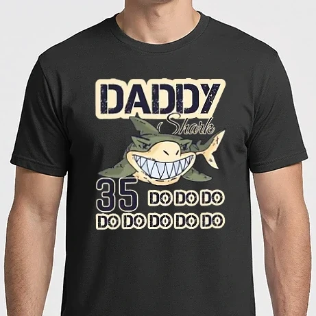 Férfi Imperial póló - Daddy shark 35