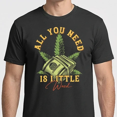 Férfi Imperial póló - All you need is little weed