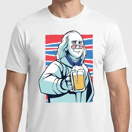 Férfi Imperial póló - Benjamin Franklin Beer
