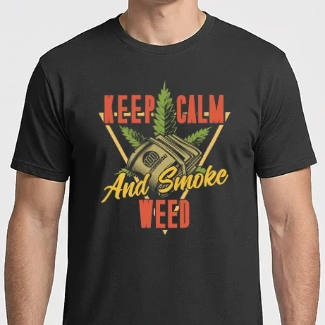 Férfi Imperial póló - Keep calm and smoke weed