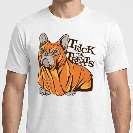 Férfi Imperial póló - Csokit vagy csalok Mopsz Halloween