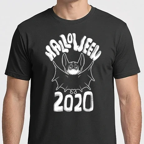 Férfi Imperial póló - Halloween 2020 cuki denevér fehér
