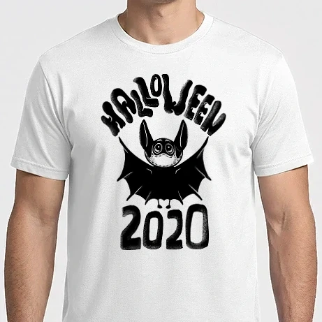 Férfi Imperial póló - Halloween 2020 cuki denevér fekete
