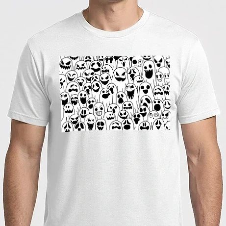 Férfi Imperial póló - Halloween mintás maszk szellemek