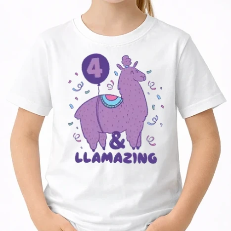 Uniszex gyerek Póló - 4 évesnek