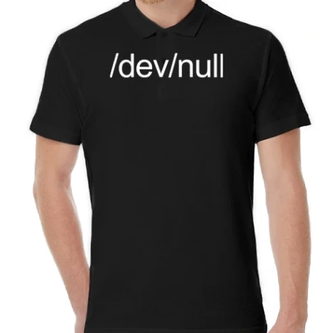 Férfi galléros Póló - /dev/null