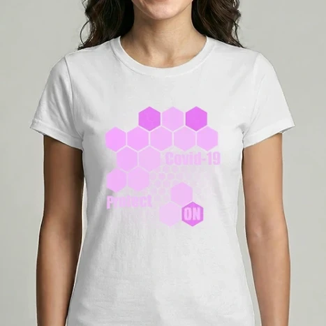 Női Imperial póló - covid protect pink