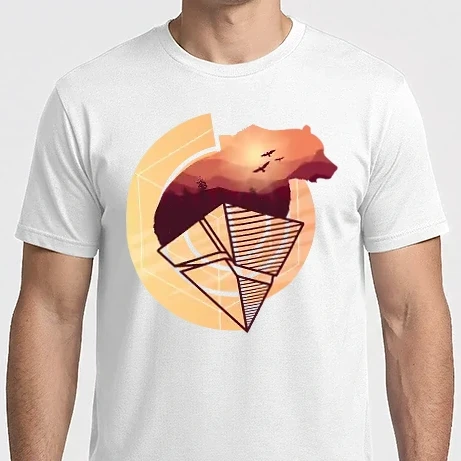 Férfi Imperial póló - Geometric bear