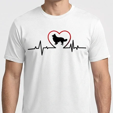 Férfi Imperial póló - Border Collie Szív
