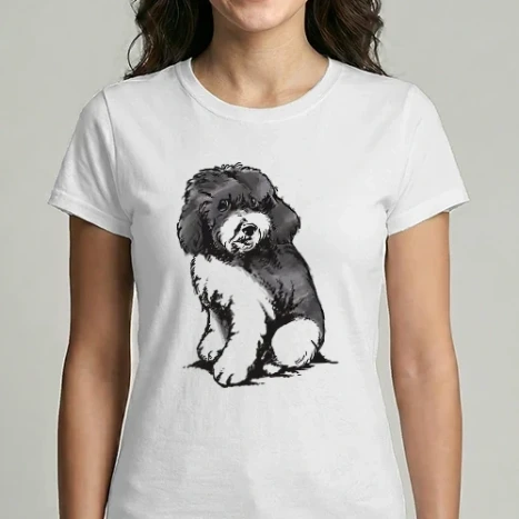 Női Imperial póló - Harlequin Poodle