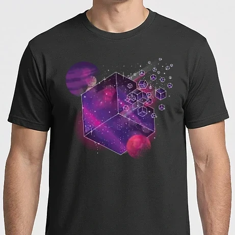 Férfi Imperial póló - Galaxy cube