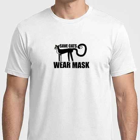 Férfi Imperial póló - Save cats - maszk