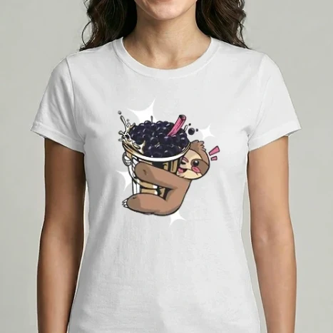 Női Imperial póló - Sloth Bubble Tea