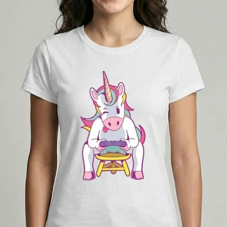 Női Imperial póló - Gamer unicorn