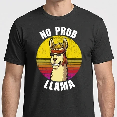 Férfi Imperial póló - No Prob LLama - Láma